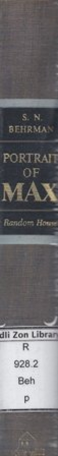 Image of Portrait of Max: AN Intimate Memoir of Sir Max Beerbohm