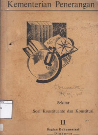 Image of Sekitar Soal Konstituante dan Konstitusi