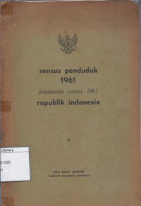 Image of Sensus Penduduk 1961 Republik Indonesia