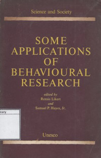 Image of Some Application of Behavioral Research