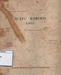 Image of Suatu Koreksi Lagi bagi Drs. Nurcholis Madjid