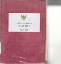 Image of Lembaran negara Republik Indonesia 1954 No.1-152