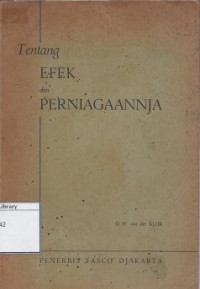 Image of Tentang Efek dan Perniagaannja