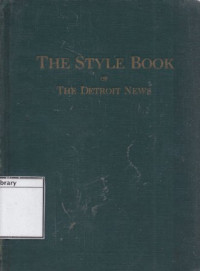Image of The Style Book of the Detroit News