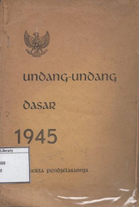 Image of Undang-undang Dasar 1945: Beserta Pendjelasannja