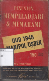 Image of Penuntun Mempeladjari & Memahami UUD 1945, Manipol/USDEK