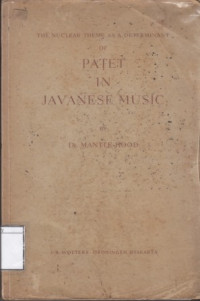 Image of The Nuclear Theme as a Determinant of Patet in Javanese Music