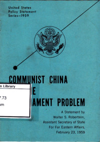 Image of Communist china and the disarmament problem