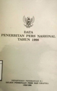 Image of Data Penerbitan Pers Nasional Tahun 1998