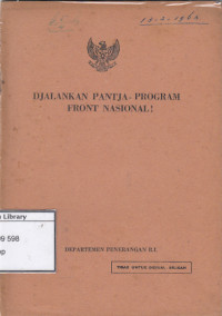 Image of Djalankan Pantja-program Front Nasional!