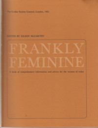 Image of Frankly Feminine: A Book of Comprehensive Information and Advice for the Woman of Today