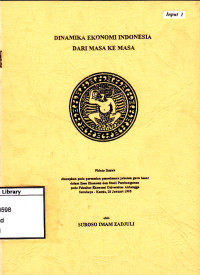 Image of Dinamika ekonomi indonesia dari masa ke masa