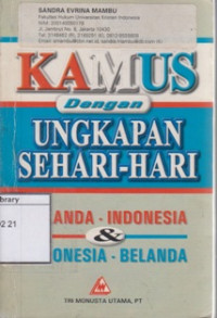 Image of Kamus Dengan Ungkapan Sehari-hari: Belanda-Indonesia Indonesia-Belanda