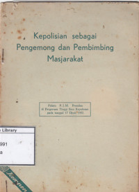 Image of Kepolisian sebagai pengemong dan pembimbing masjarakat