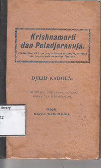Image of Krishnamurti dan peladjarannja