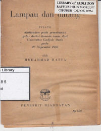 Image of Lampau dan datang: pidato muhammad hatta