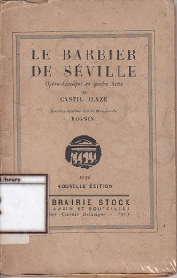 Image of Le barbier de seville: ou la precaution inutile