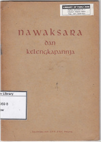 Image of Nawaksara dan kelengkapannja