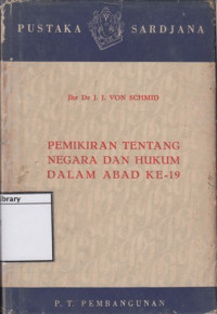 Image of Pemikiran tentang Negara dan Hukum dalam Abad ke-19