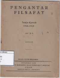 Image of Pengantar Filsafat : Tanja-Djawab 1958-1959