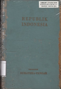 Image of Republik Indonesia : Propinsi Sumatera Tengah