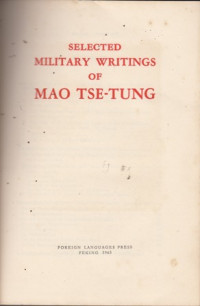 Image of Selected Military Writing of Mao Tse-Tung