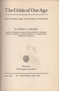 Image of The Crisis of Our Age : The Social and Cultural Outlook