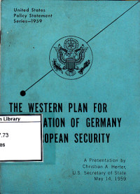 Image of The western plan for reunification of germany and european security