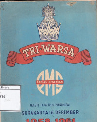 Image of Tri-warsa bagian kesenian P.M.S.