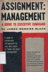 Image of Assignment: Management, a guide executive command