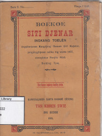 Image of Boekoe siti djenar ingkang toelen