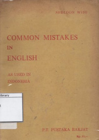 Image of Common Mistakes in English as Used in Indonesia