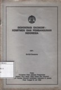 Image of Demokrasi Ekonomi: Komitmen dan Pembangunan Indonesia