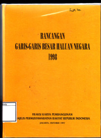 Image of Naskah gbhn tahun 1998 partai demokrasi indonesia MPR-RI