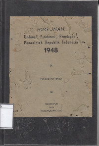 Image of Himpunan undang undang peraturan penetapan pemerintah republik indonesia 1948
