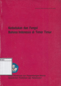 Image of Kedudukan dan Fungsi Bahasa Indonesia di Timor-Timur
