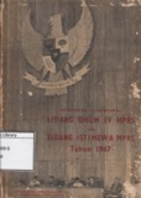 Image of Ketetapan-Ketetapan MPRS Hasil-Hasil Sidang Umum Ke-IV Tahun 1966