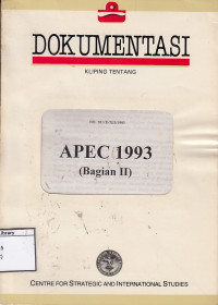 Image of Kliping tentang APEC 1993 (Bagian II)