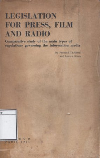 Image of Legislation for Press, Film and Radio: Comparative Study of the Main Types of Regulations Governing the Information Media