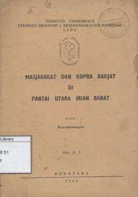 Image of Masjarakat dan Kopra Rakjat di Pantai Utara Irian Barat