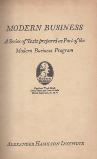 Image of Modern Business: A Series of Texts Prepared as Part of the Modern Business Program