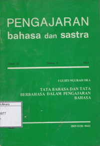 Image of Pengajaran Bahasa dan Sastra : tata bahasa dan berbahasa dalam pengajaran bahasa