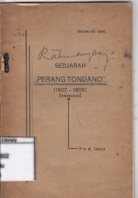Image of Sedjarah perang tondano
