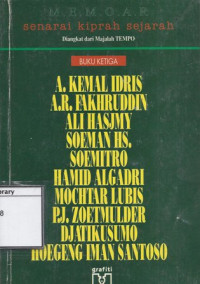 Image of Memoar Senarai Kiprah Sejarah: Diangkat Dari majalah TEMPO (Buku Ketiga)