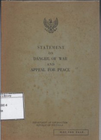 Image of Statement on Danger of War and Appeal for Peace