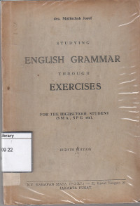 Image of Studying English Grammar Through Exercises: For The Highschool Student